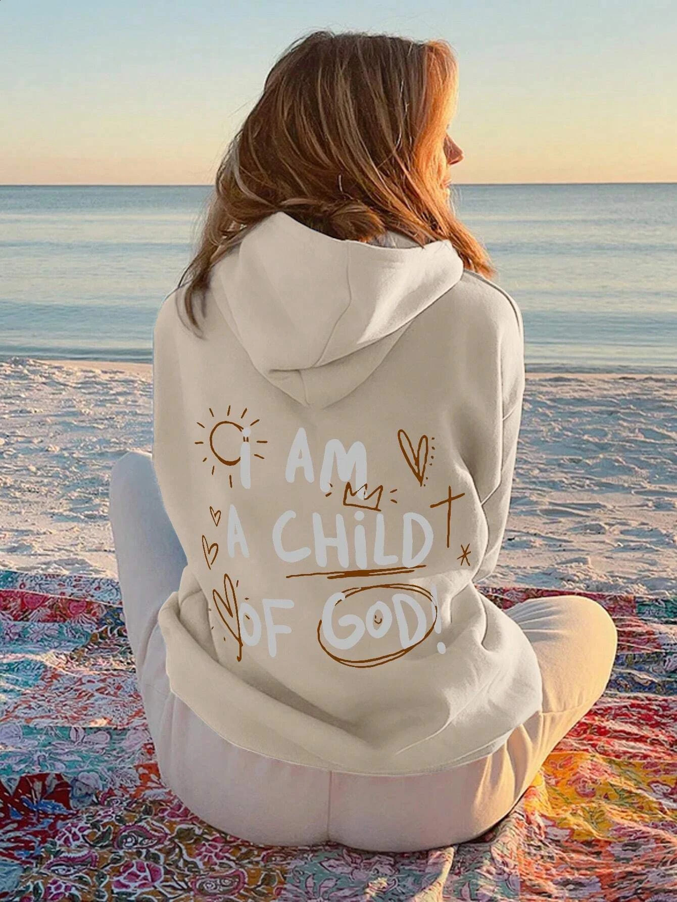 I Am A Child Of God Women Hoodie Street Casual Hooded Cartoons furliner Woman Hoodies SXXL Pullover Clothing 250121