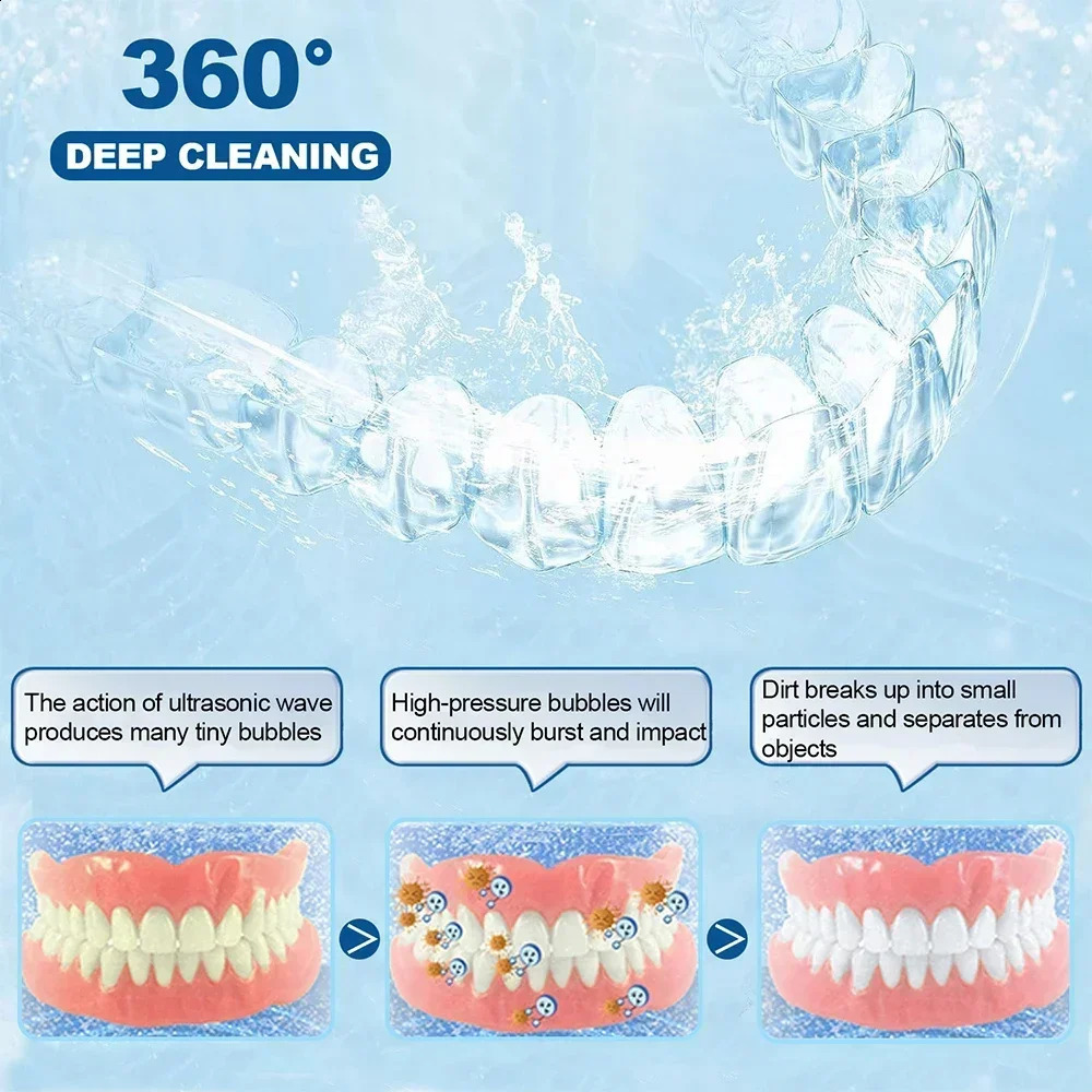 Ultrasonic Cleaner Dental Cleaning Bath 47kHz High Frequency Vibration Ultrasound Washing Machine For Glasses Jewelry Cleaner 250122