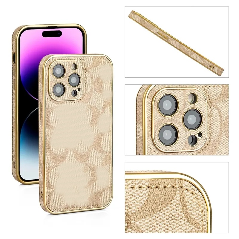 Étui de téléphone en cuir de mode de créateur pour iPhone 16 Pro Max 15Plus 16Plus 14 13 12 11Promax 15 x Coquette arrière coque mobile de luxe C