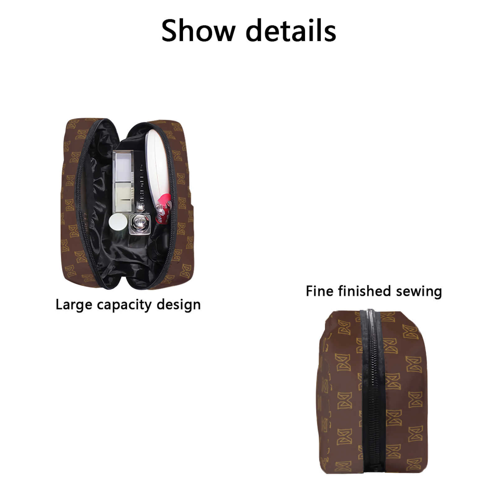 NXY Designer Square Cosmetic Bag Mens High Quality Makeup Bag Girl Travel Storage Bag Zipper Small Toiletry Bag Hip