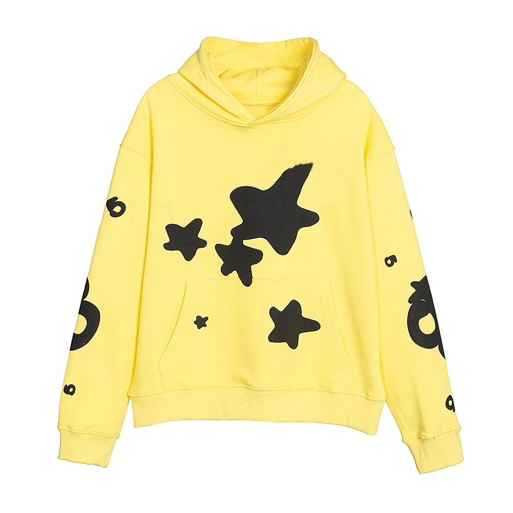 French men's and women's trendy fashion hooded sweatshirt high-quality street three-dimensional head hip-hop loose casual high-end top