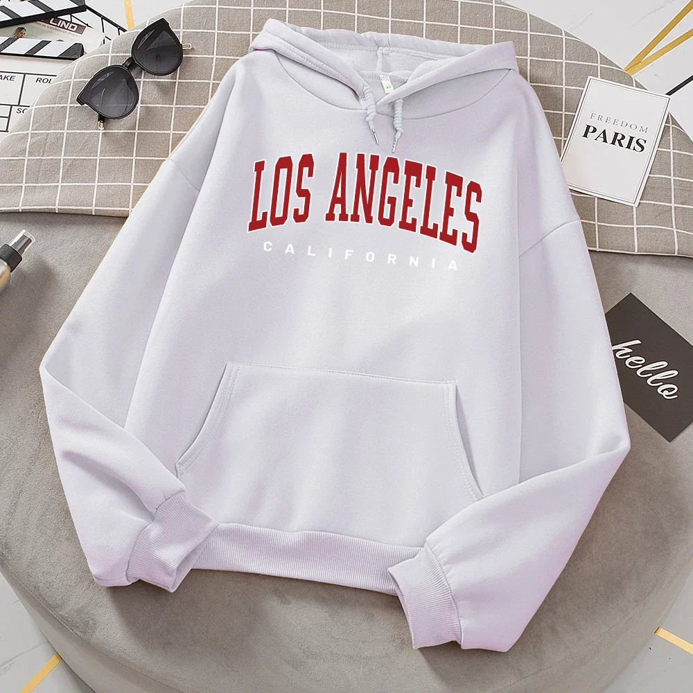 Fashion Los Angeles California Hoodie Novelty Casual Hooded Sweatshirt Warm Comfortable Hoody 250121