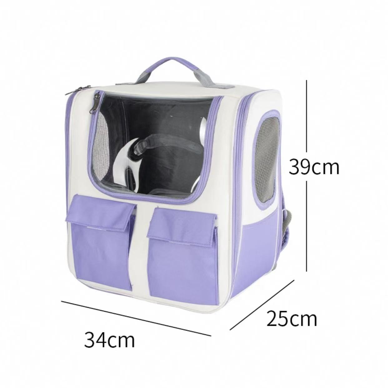 Pet cat bag for outdoor use, portable large capacity cat backpack, portable space capsule dog breathable backpack