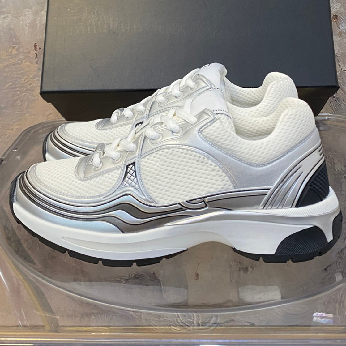 Golden Silver King Sports Shoes Breathable Mesh Fluorescent Upper 4cm Sole Instant Height Must-have Dad Sneakers Stylish Comfortable 35-42