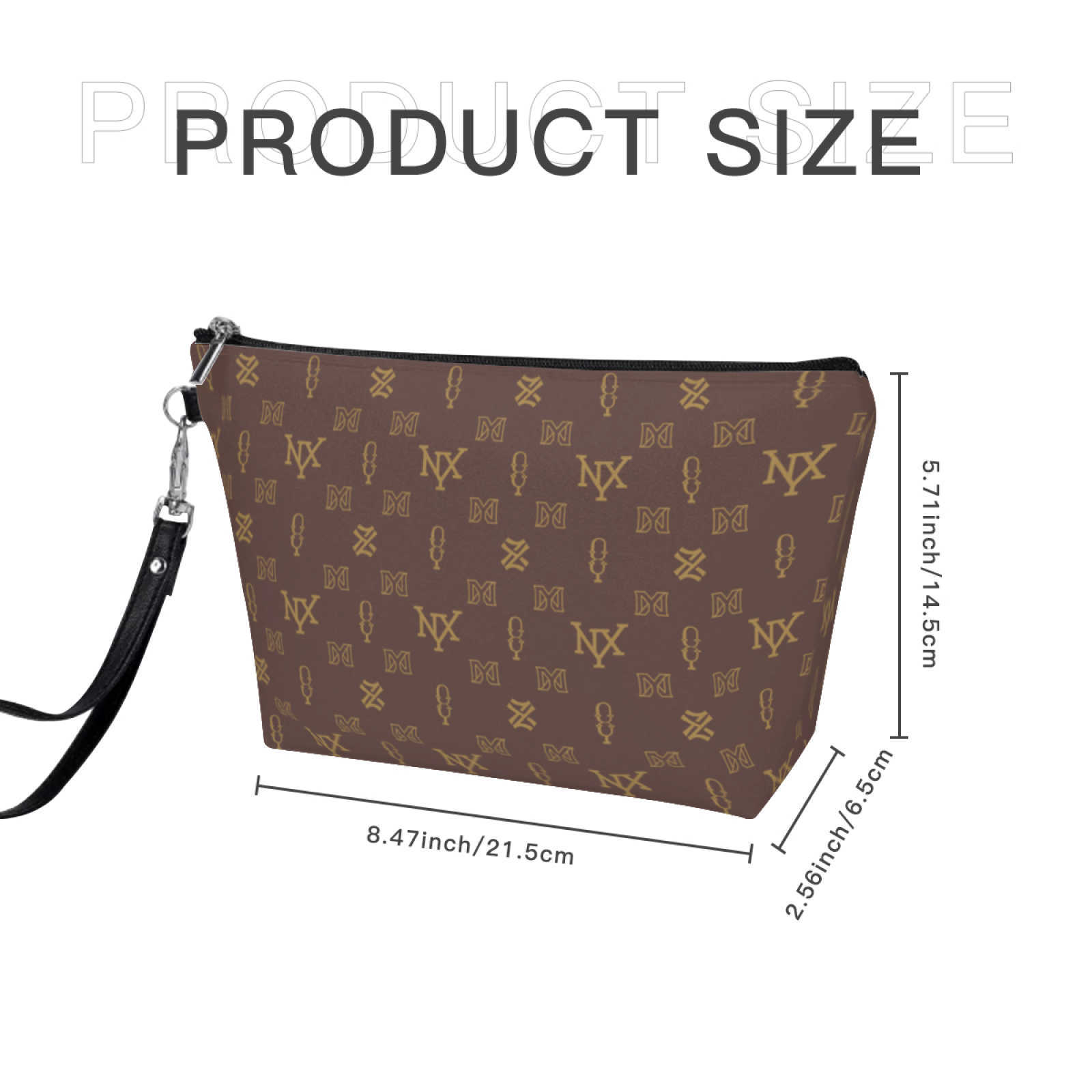 NXY Leather Storage Bag Creative Travel Cosmetic Bags Cases Storage Wash Bag Printed Handheld Makeup Bag Large Capacity Clutch Bag Hip