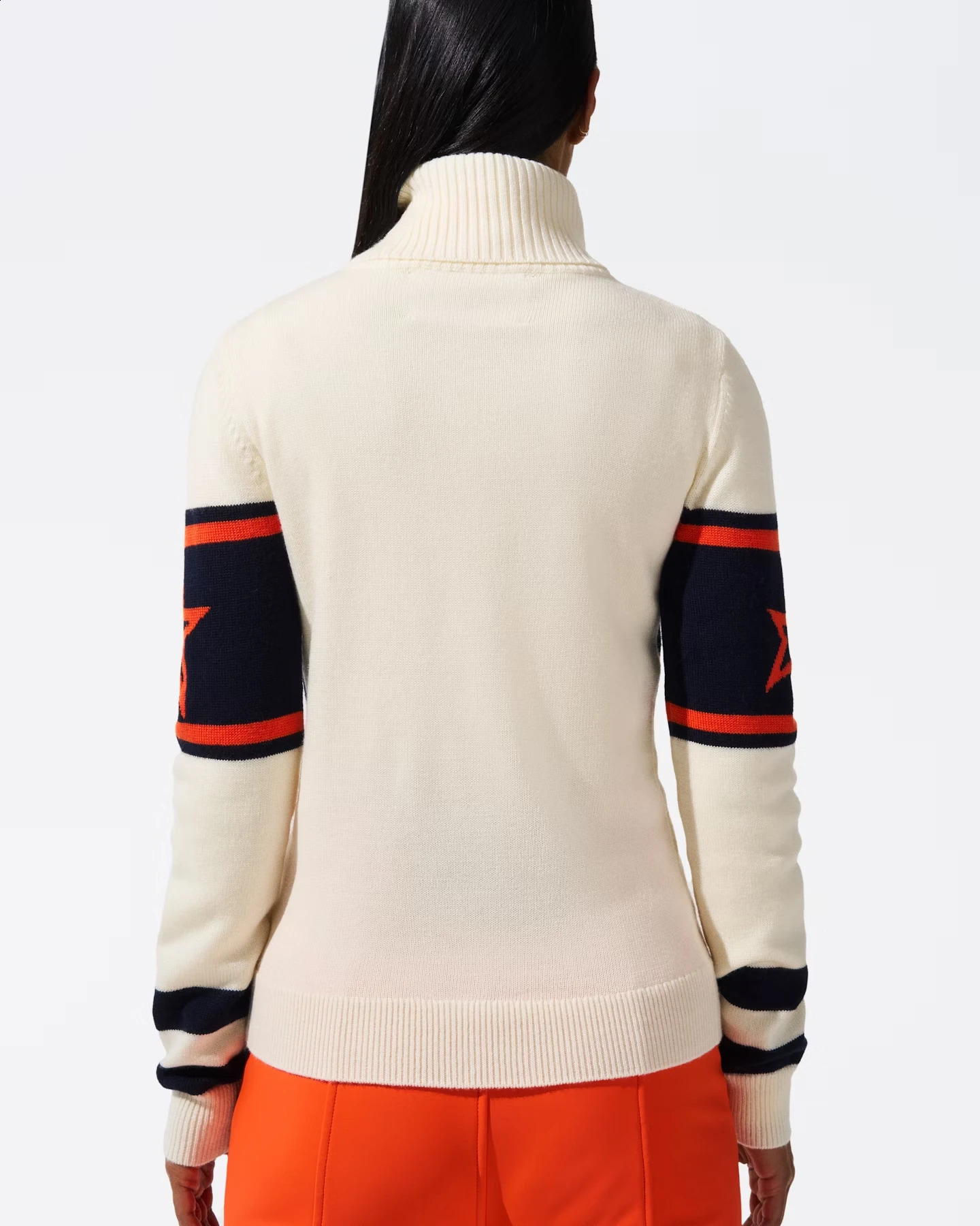 European and American winter light y womens high neck pullover sweater with letter y craft knitted 250114