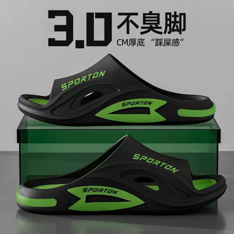 One line slippers for men, durable for summer, suitable for outdoor use in the bathroom, and for home use. Non slip home soles. Super shower style san