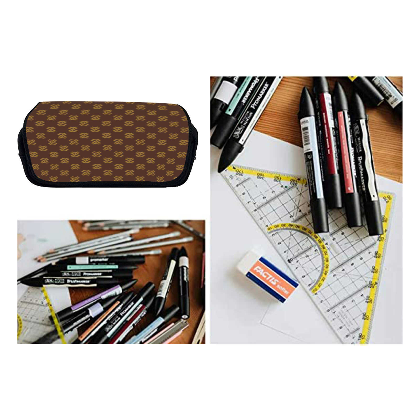 NXY Cosmetic Bag Pencil Case Large Capacity Pencil Pouch Handheld Pen Bag Cosmetic Portable Office School Teen Girl Boy Men Women