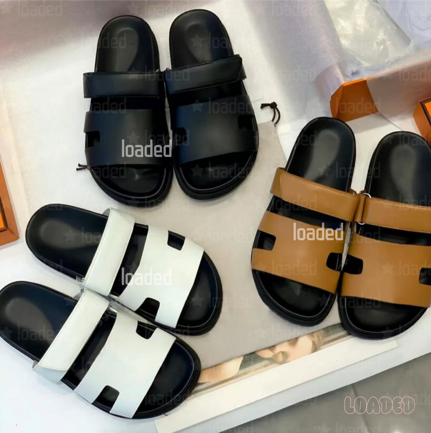 Designer Best Quality Sliders Luxury Chypre andals Outwear Leisure Vacation beach flat bottom Slipper Genuine Leather Slippers for Parties Women Men size 35-44