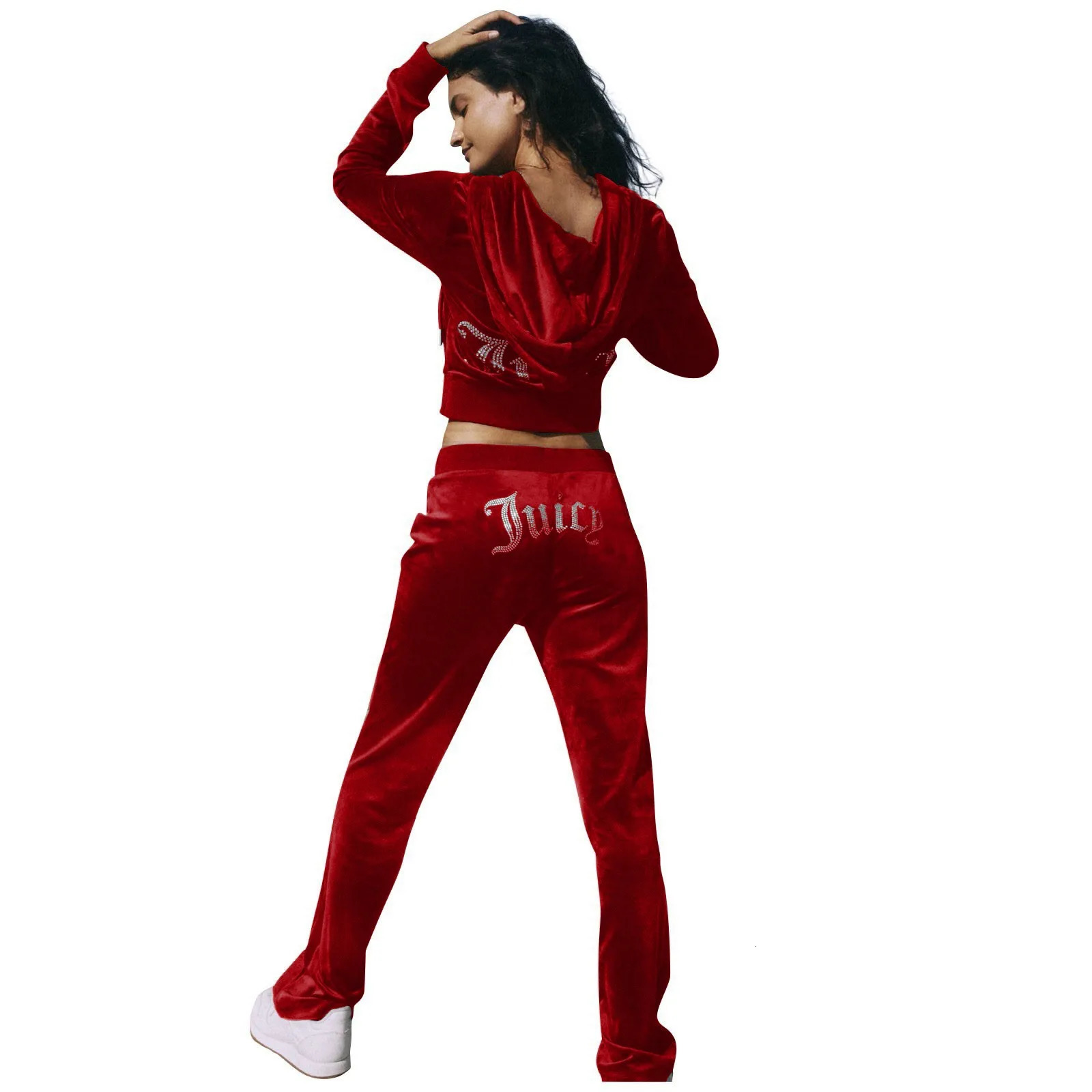 WomenS Two-Piece Casual Long Sleeved Diamond Velvet Sports Casual Set Pantalones De Mujer Ropa Mujer 250120