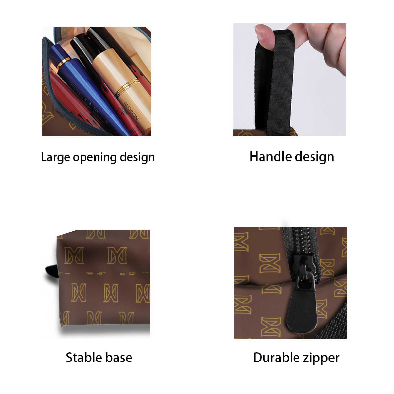 NXY High Quality Travel Cosmetic Bag Vintage Women Makeup Bag Large Toiletry Bag Organizer Bags Cases For Wholesale Zipper Make Up Hip