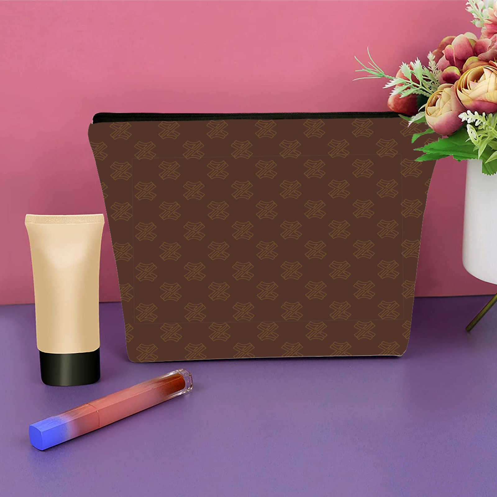 NXY Linen Cosmetic Bag Organizer Make Up For Women Clutch Makeup Bags With Zipper Inner Pouch Fit Luxury Handbags Women Storage Makeup Case Hip
