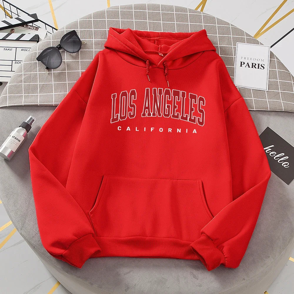 Fashion Los Angeles California Hoodie Novelty Casual Hooded Sweatshirt Warm Comfortable Hoody 250121