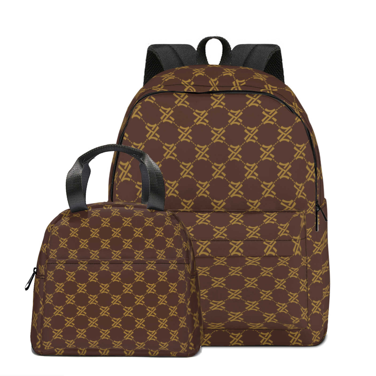 NXY Retro Canvas School Bag And Lunch Bag Double Shoulder Travel Backpack Pocket Portable Casual SchoolBag Women Men Travel Bag Daypack Hip