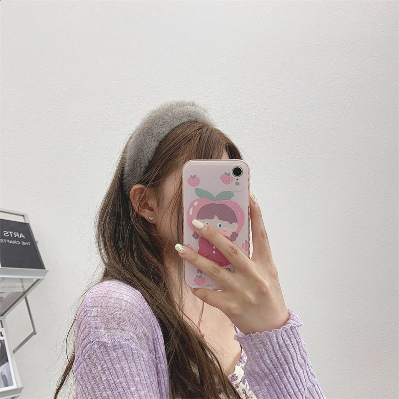 Women winter 100% Real Mink Fur Headbands High Quality Real Fur Hair Band Lady Fashion Hair Hoop Furry Gift 250805