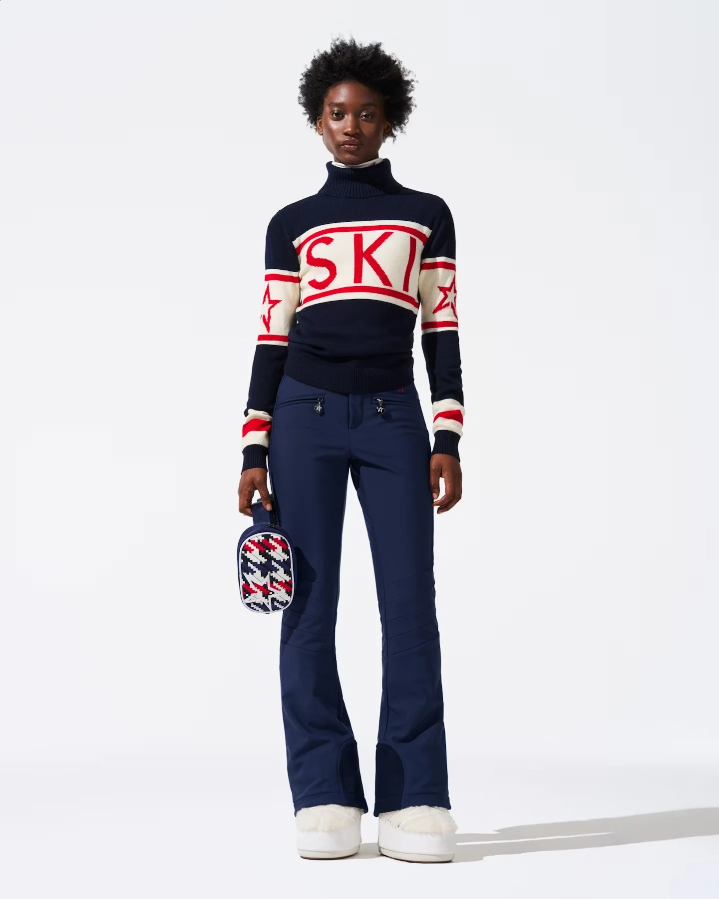 Elegant Harajuku AutumnWinter Jacquard Knitted Letter Stripe Fashion High Collar Slim Fit Trendy Womens Sweater 250114
