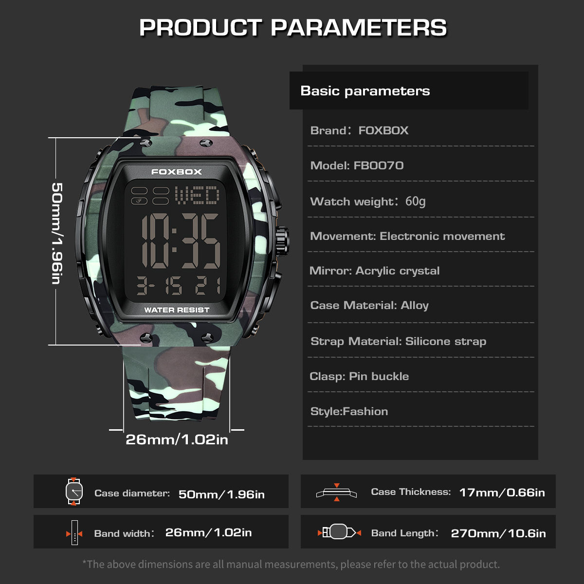 LIGE Classic Men's Large Dial Electronic Watch Multi functional Alarm Clock Night Light Calendar Watch Silicone Tape Sports Timing Code Watch