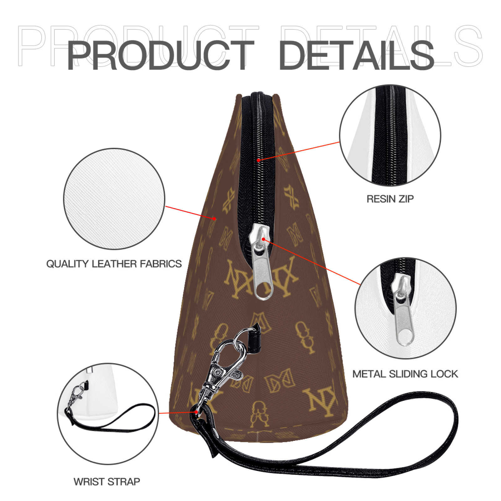 NXY Small Women Curved Cosmetic Bag Large Casual Storage Bag With Zipper Female Travel Clutch Bag Leather Makeup Cases Hip