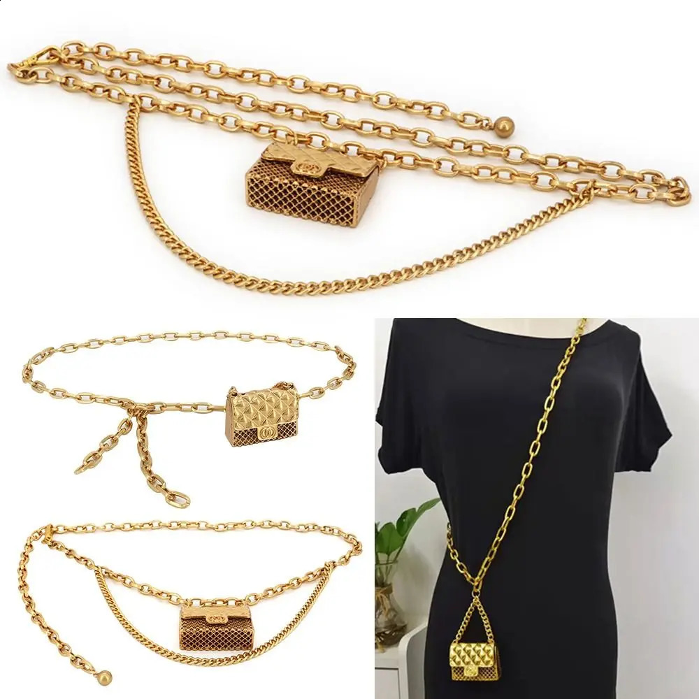 Women Fashion Party Dress Jeans Trousers Gold Chain Belt Tassel Waist Strap Trouser Dress Belts Metal Bag Waistband 250117