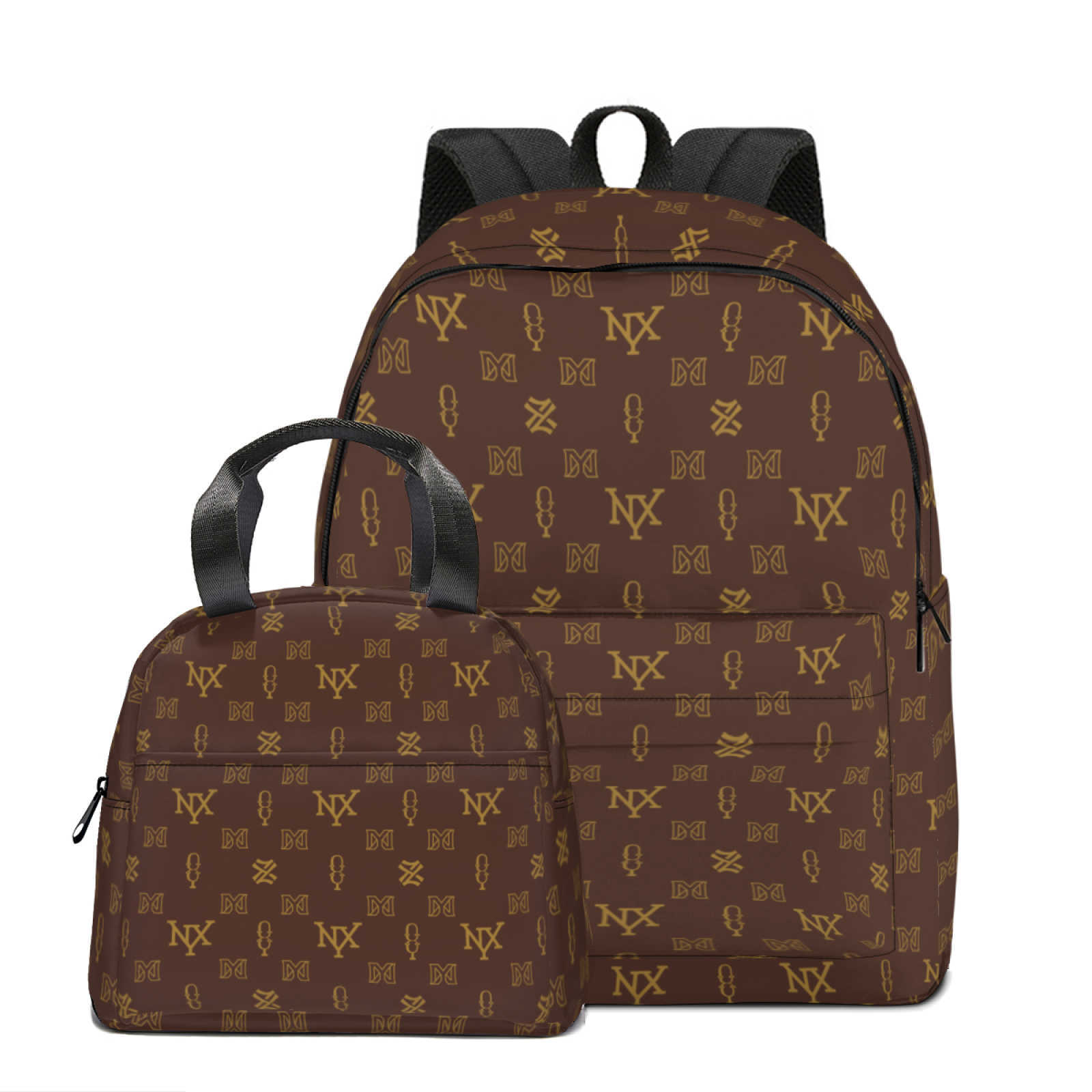 NXY Women Schoolbag Large Capacity School Bag And Lunch Bag Backpack Smooth Zipper Solid Color Teens Girl Casual Daypack Student Supply Hip