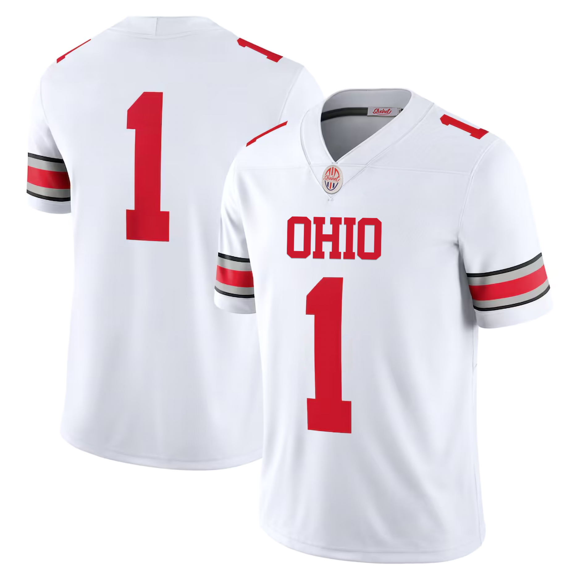 4 Jeremiah Smith Ohio States 2025 College National Champion Buckeyes Jersey Jack Sawyer Will Howard Caleb Downs Treveyon Henderson Simon Denzel Burke Miyan Egbuka