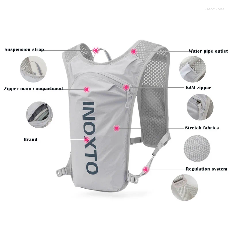 Outdoor Bags 5L Ultra-light Hydration Vest Backpack Men Waterproof Skin Breathable Running For Cycling Run Gym Bag Back Pack