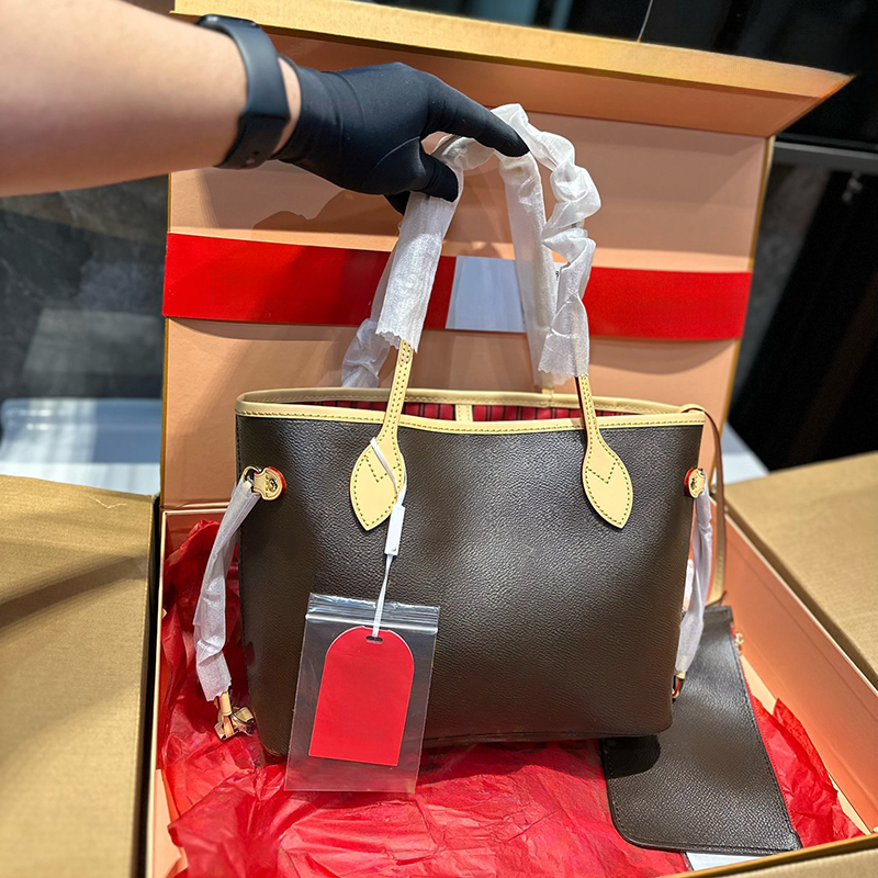 Designer Tote Handbag Women Shopping Bag Leather Shoulder Bag With Coin Purse Neverfulls series pm Mm Gm size