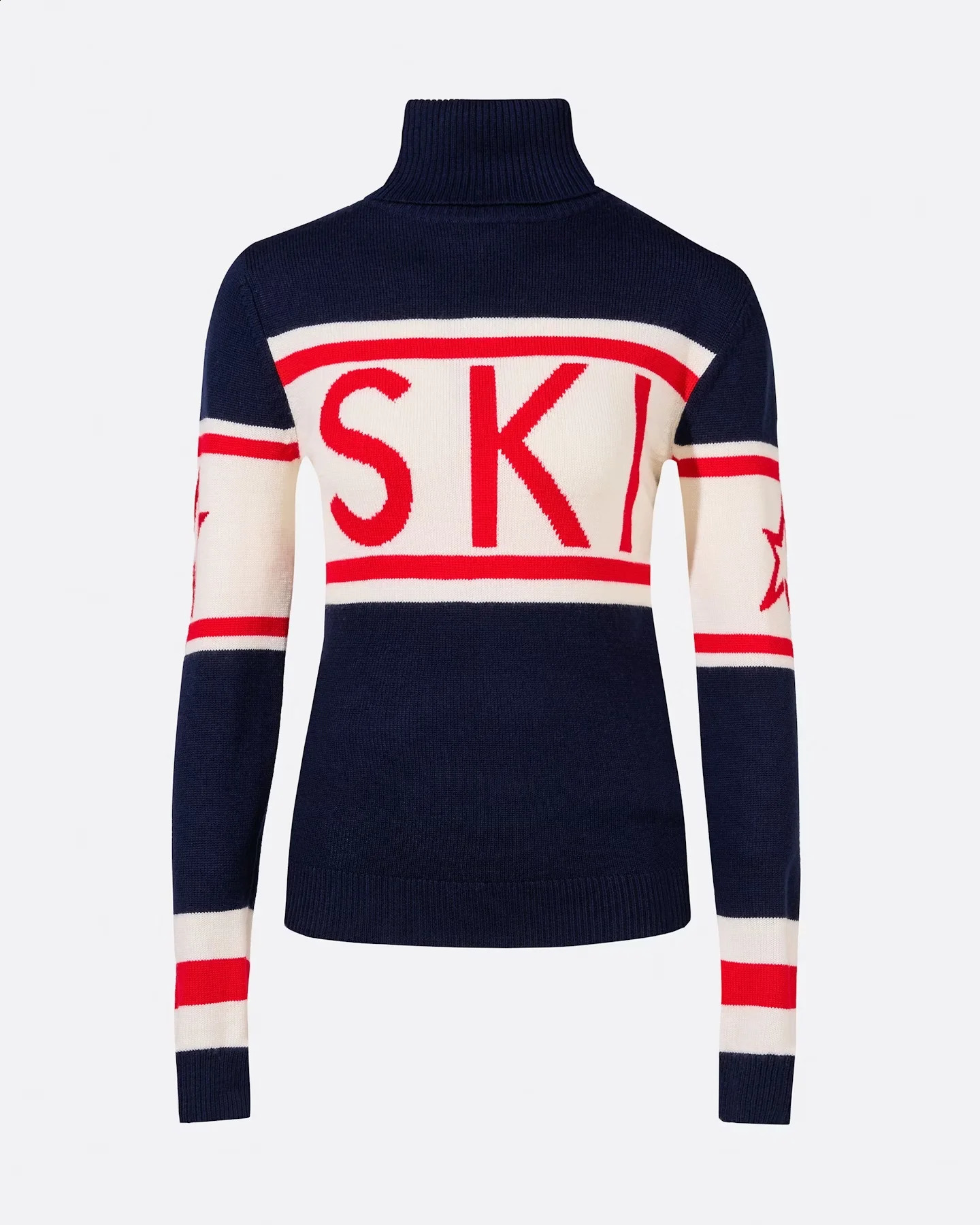 Elegant Harajuku AutumnWinter Jacquard Knitted Letter Stripe Fashion High Collar Slim Fit Trendy Womens Sweater 250114