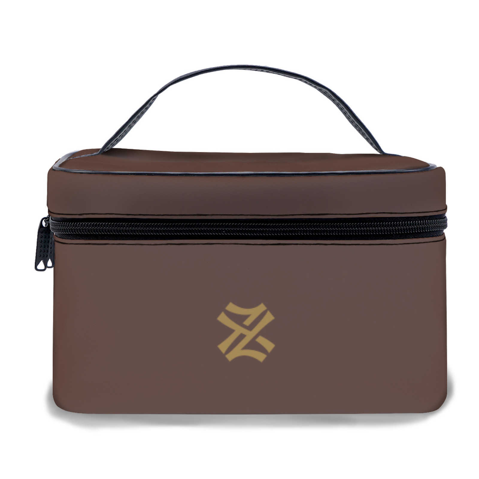 NXY Solid Color Leather Cosmetic Bag Handheld Makeup Bag Women Beauty Travel Storage Bag Professional Organizer Make Up Box Hip