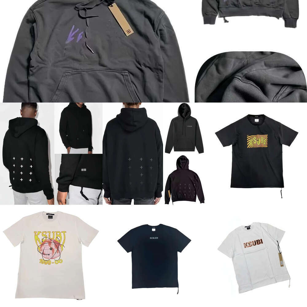 New high quality Ksubi Designer Hoodie Ksubi Hoodie Men's Hoodie T-shirt Short Sleeve Round Neck ksubi T-shirt ksubi Jeans b95