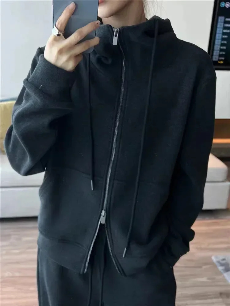 Women Tracksuit Set Casual Joggers Hooded Sportswear Jackets and Pants 2pc Sets Running Sports Suit Loose Trainning Clothing 250108
