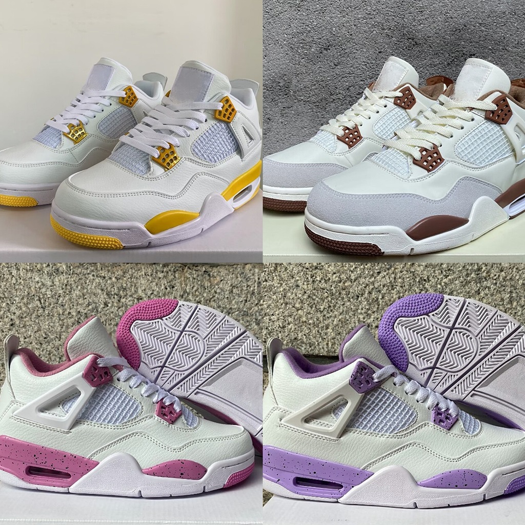 Bred 4 4s Big kids shoes Ma Maniere Photon Dust Red Cement Sail White Oreo Black Cat University Blue Midnight Navy Military young boys Sneakers Sports 4Y 7y