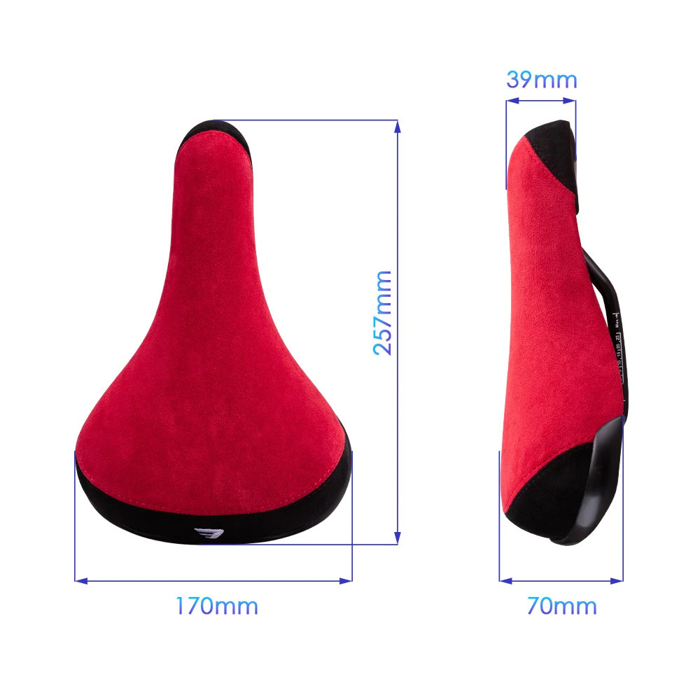 Funsea Bicycle Saddle Wheelie 2 Tones Colors Seat For Bicycles Flannelette Bike Seats Embroidery 8mm Rail 250107