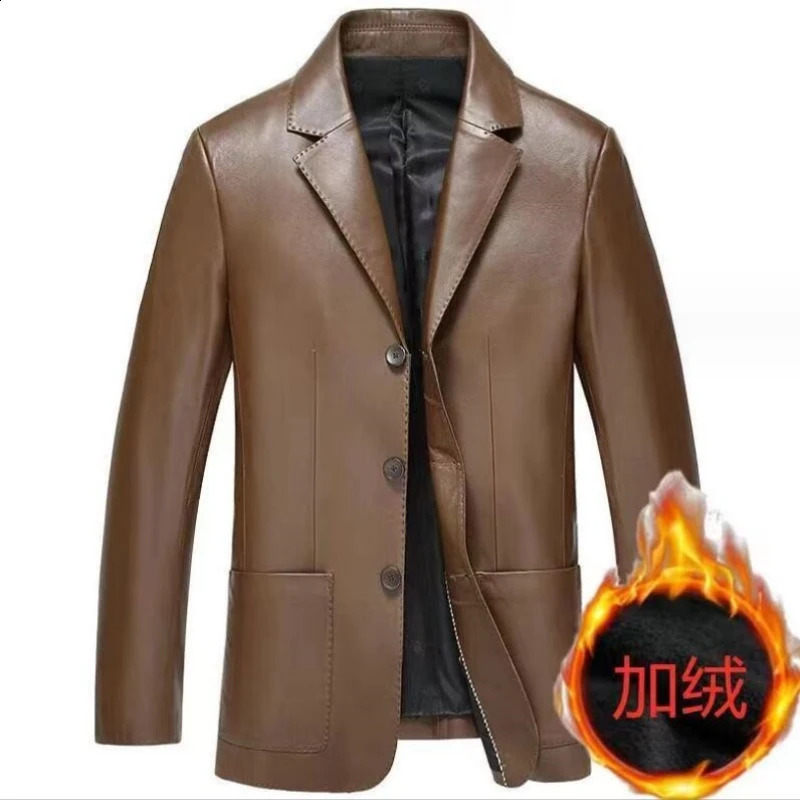 Pu Leather Jacket Men Autumn Winter Casual Mens Jackets Solid Clothes Soft Motorcycle Outerwear Masculinas M-3XL 250120