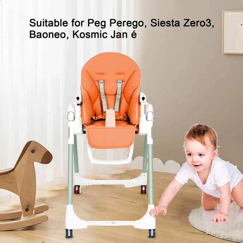 Baby Dining Chair seat Cushion PU Leather Dining Chair Cover child Dining Seat Case For Peg Perego for Siesta Zero3 for Baoneo 250220