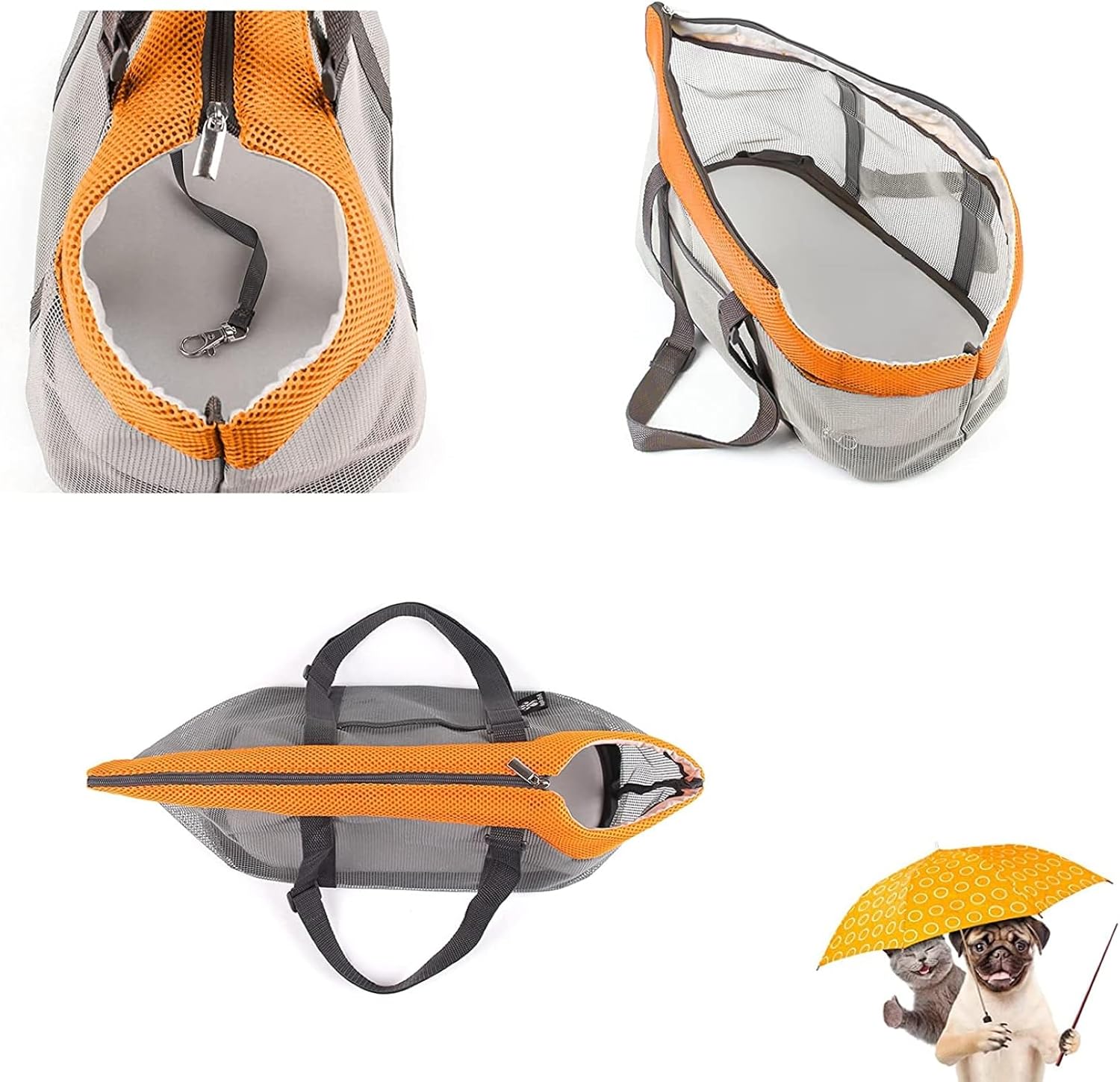 Cat Handbag Breathable Mesh Lightweight Panoramic Pet Bag suitable for small dog travel and cat transport bags (15.7 7.9 x 22.1