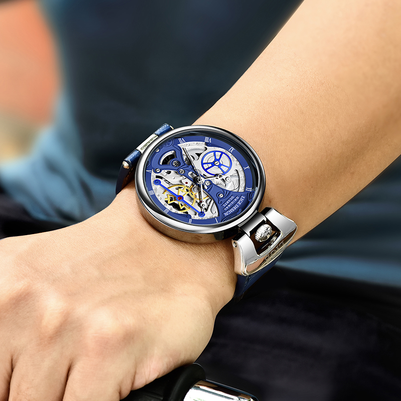 LIGE new hollow design men's quartz watch fashion watch multifunctional waterproof sports watch