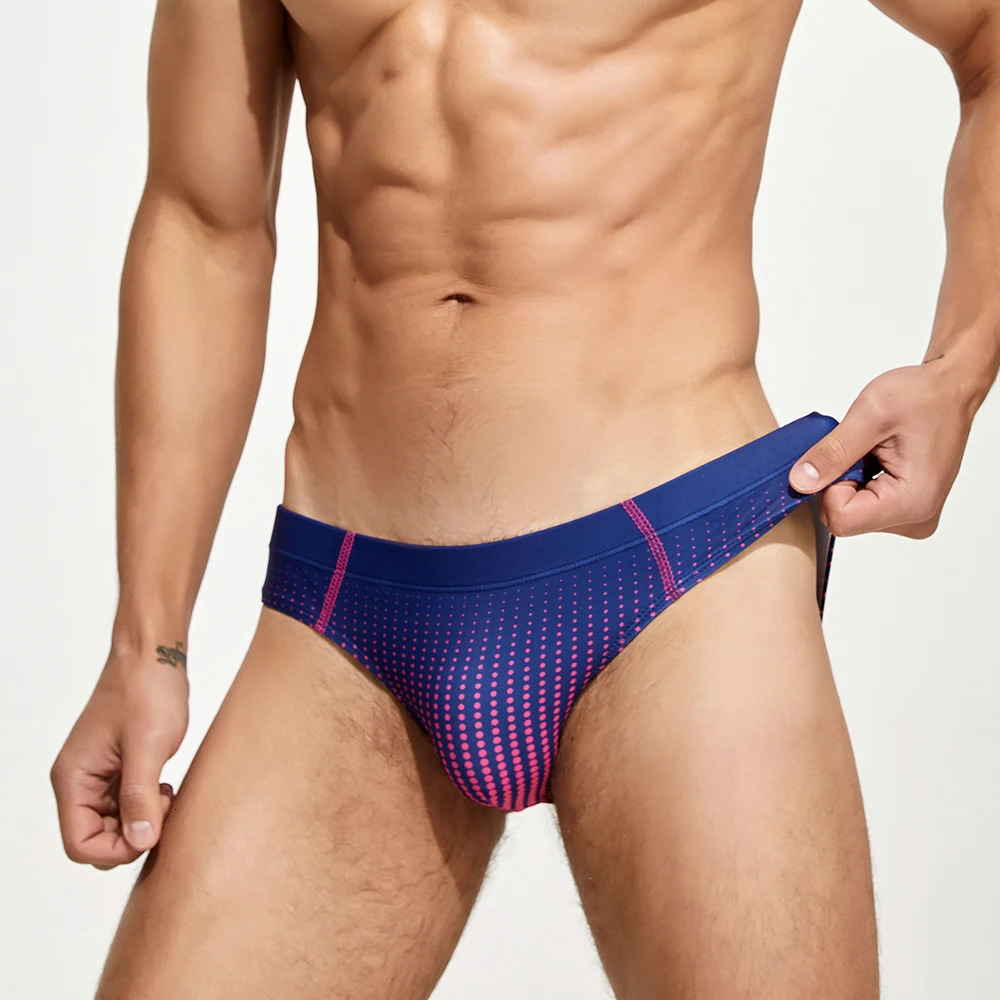 MENS SWIM BRIEFS TRUNKS GRADIENT COLOR BIKINI y250122