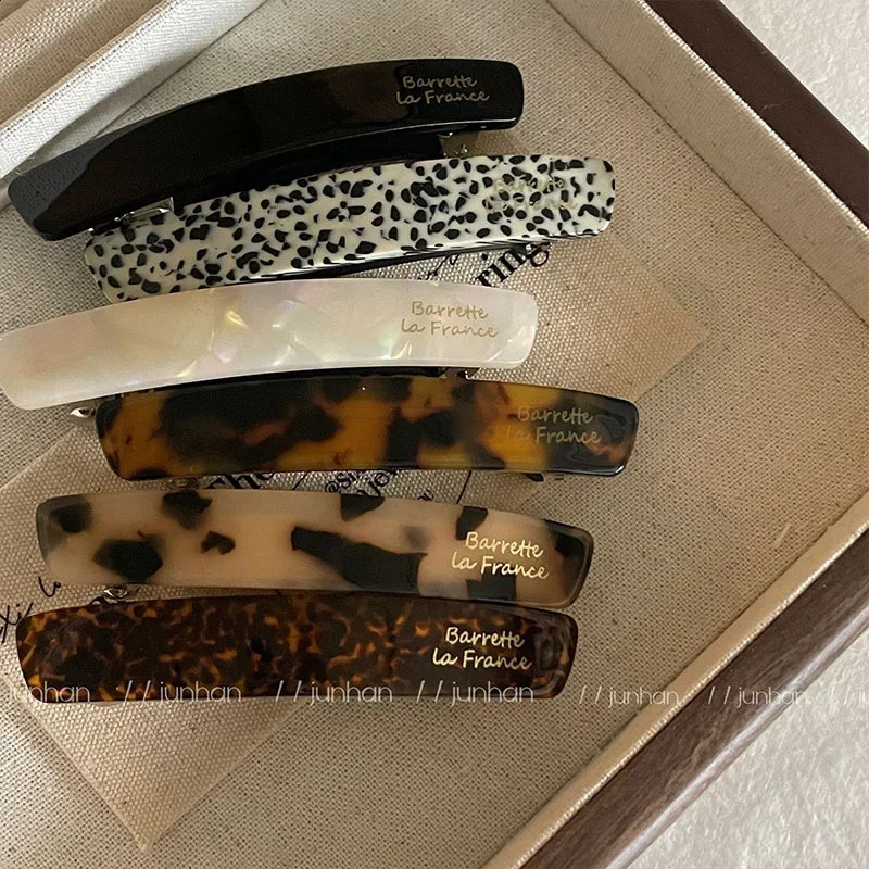 Acetate Hair Clip Elegant Hairgrip Colorful Geometric Barrettes Hairpin Women Accessories 250117