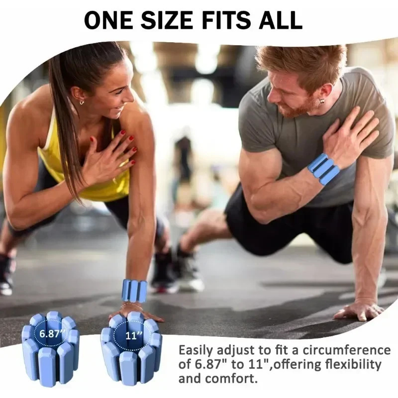 A Pair Weight Bracelet Wearable Wrist Ankle Weights Adjustable Arm Leg Weights Bracelet for Yoga Running Cardio Gym Workouts 250122 - view 6