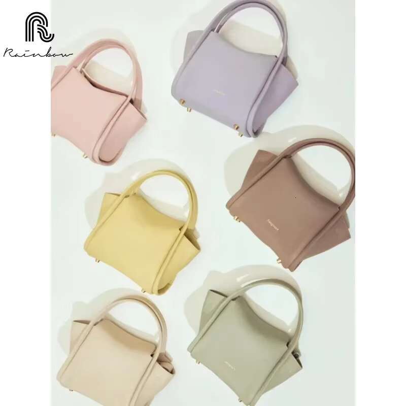 RAINBOW Bucket Designer Crossbody Shoulder Underarm Bags For Women New Fashion Solid Color Travel Female Mini Handbag