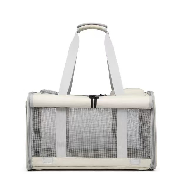 Big cat bag, portable for outdoor activities, large capacity for two cats to travel, hand-held crossbody pet bag, breathable canvas dog bag