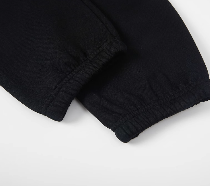 Men's apricot colored loose pants women's black lace up pants casual pants