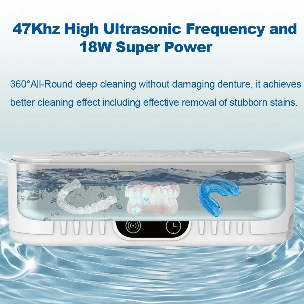 Ultrasonic Cleaner Dental Cleaning Bath 47kHz High Frequency Vibration Ultrasound Washing Machine For Glasses Jewelry Cleaner 250122