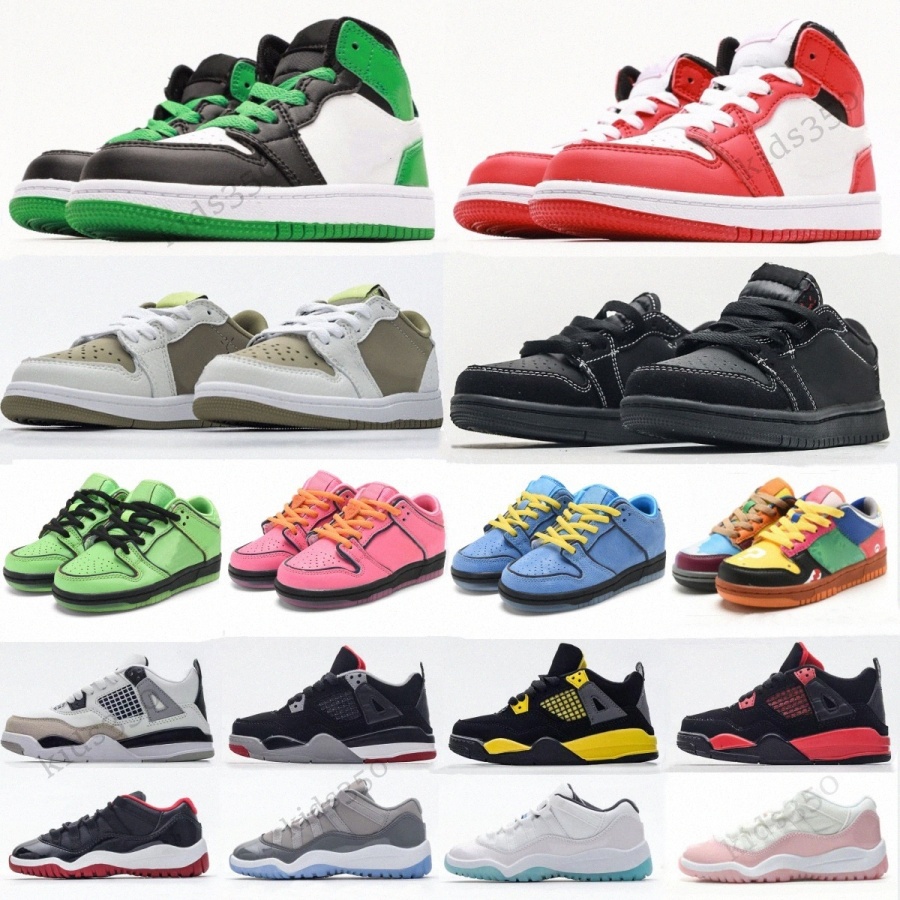Kids shoes toddlers sneakers Designer boys girls baby infant trainers youth black white Olive Blue Pink red grey sport shoe R77p#