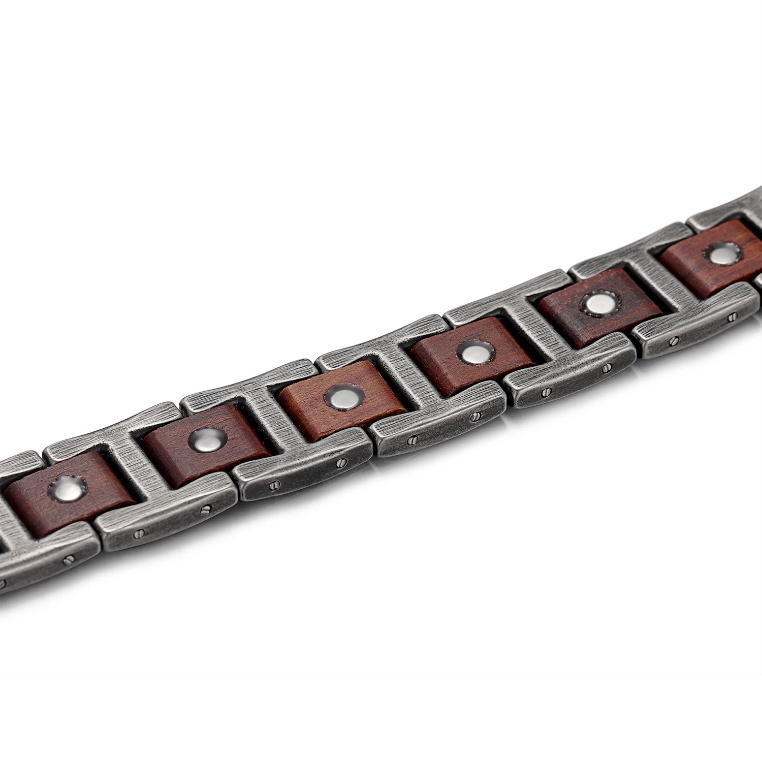 Rainso Fashion Mens Stainless Steel Bracelet and Bracelet Zebravood Charm Magnetic Bracelet Friendship Jewelry Bracelet Viking 250109