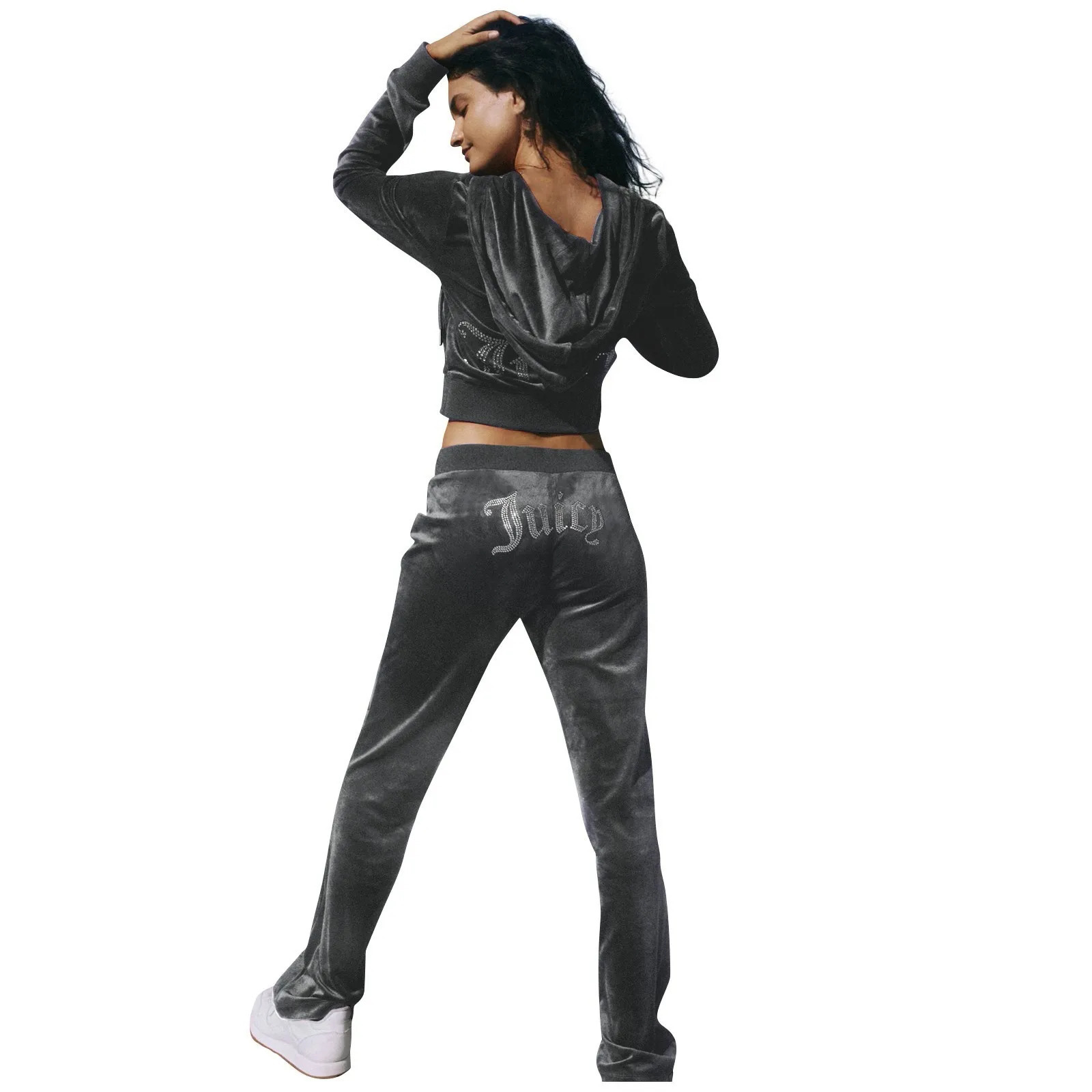 WomenS Two-Piece Casual Long Sleeved Diamond Velvet Sports Casual Set Pantalones De Mujer Ropa Mujer 250120