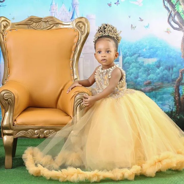 gold lace flower girl dresses sheer neck pearls little girl wedding dresses cheap communion pageant dresses gowns 0124