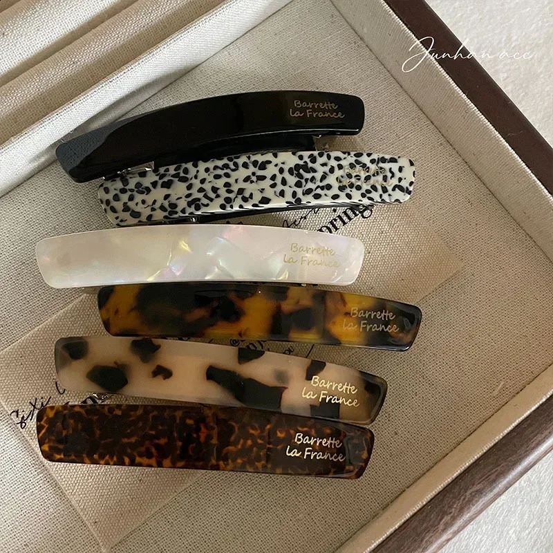 Acetate Hair Clip Elegant Hairgrip Colorful Geometric Barrettes Hairpin Women Accessories 250117