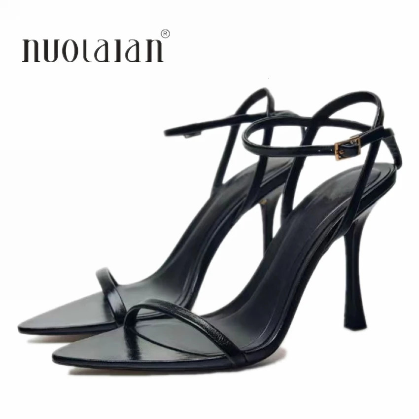 Fashion women shoes sexy high heel sandals pointed toe ankle strap buckle stiletto heels 250117BJ - view 1